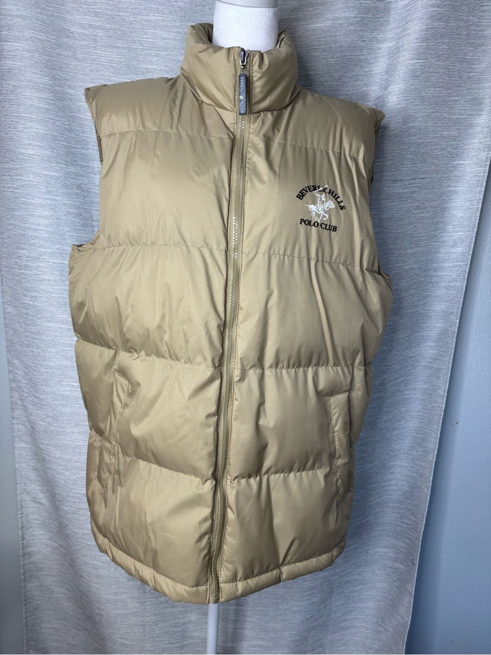 Beverly Hills Polo Club Men's Khaki Puffer Vest